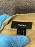 Theory 100% Linen Brown Short Sleeve Button-Down Shirt Size S - photo 5
