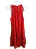 Taylor 100% Polyester Floral Orange Red Casual Dress Size M - photo 2
