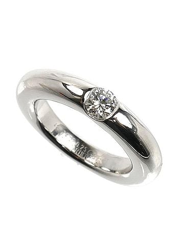 Cartier CARTIER Cartier 18KWG White Gold Ellipse Ring with 0.25ct Diamond, 9.6g, Women's (view 1)
