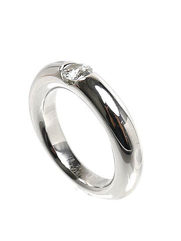 Cartier CARTIER Cartier 18KWG White Gold Ellipse Ring with 0.25ct Diamond, 9.6g, Women's (view 2)