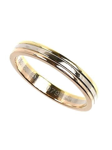 Cartier CARTIER Cartier 18K Yellow Gold Pink White Vendome Louis Three-Color Ring, 5.3g, Men's (view 1)