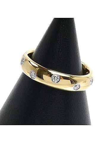 Tiffany & Co. TIFFANY&amp;Co. Tiffany &amp; Co. 18K Yellow Gold (KYG) and Platinum (Pt950) Dots Ring with Diamonds, 5.1g, for Women (view 2)