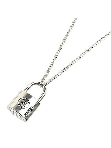 Louis Vuitton LOUIS VUITTON Silver 925 Lockit Learn Necklace Q03273 13.6g 50 55 59.5cm Men's Women's (view 1)