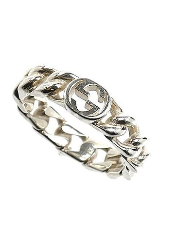 Gucci GUCCI Sterling Silver 925 Interlocking G Ring (843972 J8400 0818) - Men's (view 1)