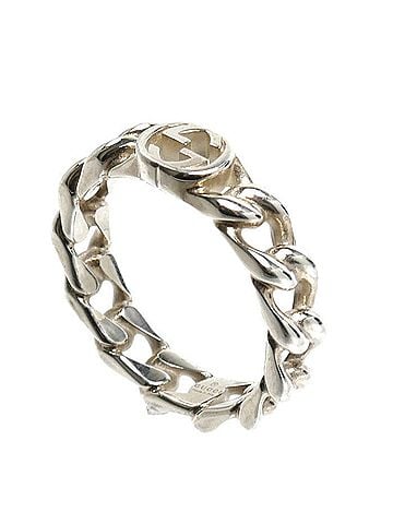 Gucci GUCCI Sterling Silver 925 Interlocking G Ring (843972 J8400 0818) - Men's (view 2)