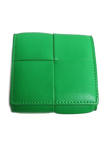 Bottega Veneta BOTTEGA VENETA Maxi Intrecciato Coin Purse/Coin Case, Green, 679846, Men's/Women's (view 1)