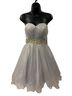 Star Box 100% Polyester 100% Nylon Silver Cocktail Dress Size L - photo 1