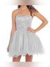 Star Box 100% Polyester 100% Nylon Silver Cocktail Dress Size L - photo 4