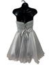 Star Box 100% Polyester 100% Nylon Silver Cocktail Dress Size L - photo 2