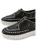 Silent D 100% Leather Aztec Or Tribal Print Black White Sneakers Size 7 - photo 1