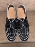 Silent D 100% Leather Aztec Or Tribal Print Black White Sneakers Size 7 - photo 8