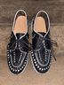 Silent D 100% Leather Aztec Or Tribal Print Black White Sneakers Size 7 - photo 4