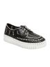 Silent D 100% Leather Aztec Or Tribal Print Black White Sneakers Size 7 - photo 2