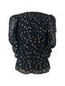 Eva Franco 90% Rayon 10% Lurex 100% Nylon 100% Polyester Polka Dots Black Multi Color Blouse Size 0 - photo 2