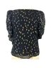 Eva Franco 90% Rayon 10% Lurex 100% Nylon 100% Polyester Polka Dots Black Multi Color Blouse Size 0 - photo 1
