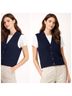 Ellen Tracy 100% Wool Solid Blue Sweater Vest Size S - photo 5