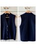 Ellen Tracy 100% Wool Solid Blue Sweater Vest Size S - photo 3