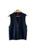 Ellen Tracy 100% Wool Solid Blue Sweater Vest Size S - photo 2