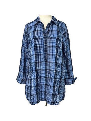 Habitat Tunic Longline Popover Long Sleeve Button-Down Shirt (view 1)