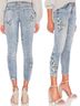Blank NYC Floral Blue White Green Jeans Size 24 - photo 3
