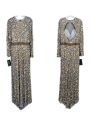 Mac Duggal Long Sleeve Sequin Embellished Gown Cocktail Dress (view 2)