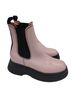 Ganni 100% Leather Pink Black Ankle Boots Size EU 37 - photo 5