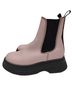 Ganni 100% Leather Pink Black Ankle Boots Size EU 37 - photo 1