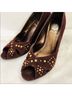 Yellow Box 100% Suede Solid Brown Gold Wedges Size 6 - photo 10