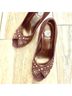Yellow Box 100% Suede Solid Brown Gold Wedges Size 6 - photo 4