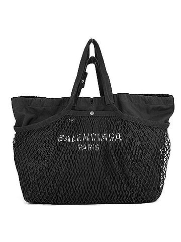 Balenciaga Balenciaga Tote Bag 24 7 L Canvas Nylon 791793 BALENCIAGA Black Handbag (view 1)