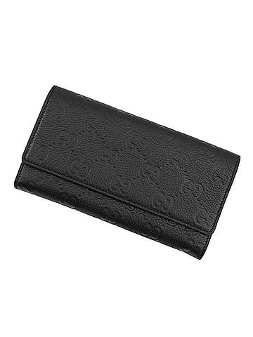 Gucci Gucci GG Emblem Continental Wallet Leather Long 815922 GUCCI Black WALLET (view 1)