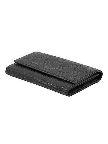 Gucci Gucci GG Emblem Continental Wallet Leather Long 815922 GUCCI Black WALLET (view 2)