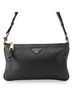 Prada 100% Leather Black Prada Shoulder Bag Triangle Leather 1BC238 PRADA Handbag One size - photo 1