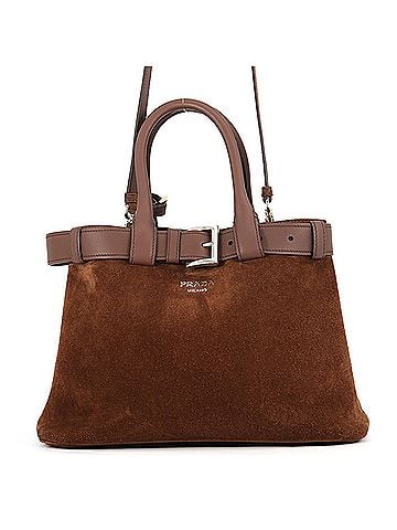 Prada Prada handbag, buckle, medium suede, 1BA434, PRADA 2-way shoulder bag, (view 1)