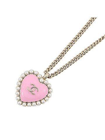 Chanel Chanel Necklace, Coco Mark Heart, Faux Pearl, B25B ABG221, CHANEL, Chanel, Women's, CHANEL NECKLACE (view 1)