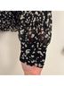 Nine West Animal Print Black White Long Sleeve Blouse Size M - photo 4