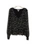 Nine West Animal Print Black White Long Sleeve Blouse Size M - photo 1