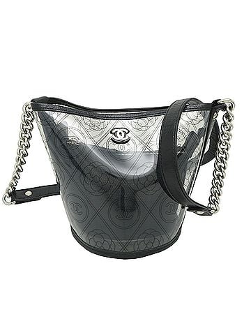 Chanel Chanel Camellia Bucket Women's Shoulder Bag A57636 Vinyl Black (view 1)