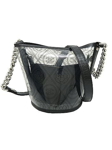 Chanel Chanel Camellia Bucket Women's Shoulder Bag A57636 Vinyl Black (view 2)