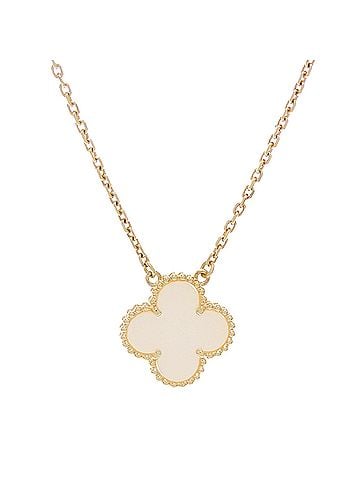 Van Cleef & Arpels Van Cleef &amp; Arpels Vintage Alhambra Mother-of-Pearl Women's Necklace VCARA45900 750 Yellow Gold (view 1)