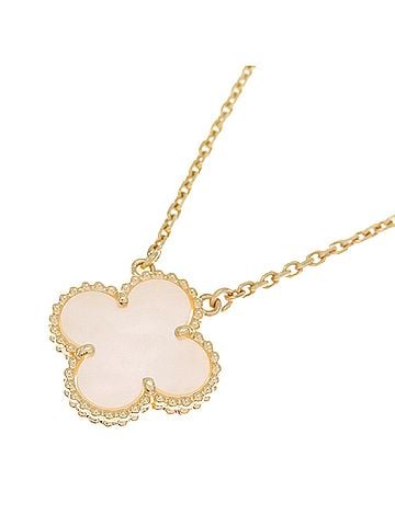 Van Cleef & Arpels Van Cleef &amp; Arpels Vintage Alhambra Mother-of-Pearl Women's Necklace VCARA45900 750 Yellow Gold (view 2)