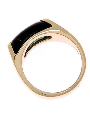 Bvlgari Bvlgari 750YG Green Tourmaline Tronchetto Women's Ring - 750 Yellow Gold (view 2)