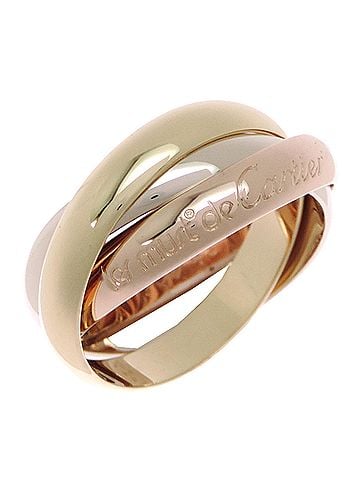 Cartier Cartier #49 YG PG WG Trinity Women's Ring - 750 Pink Gold, Yellow White Gold (view 1)