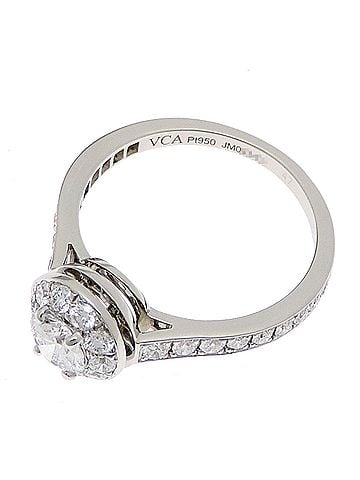 Van Cleef & Arpels Van Cleef &amp; Arpels Icone 0.32ct Diamond Ring, Women's, RG33348, Pt950 Platinum (view 2)