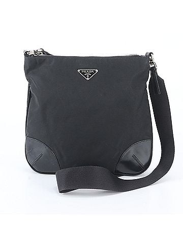 Prada Prada Tessuto Nylon Leather Shoulder Bag Handbag Tote Black Brand Women's (view 1)