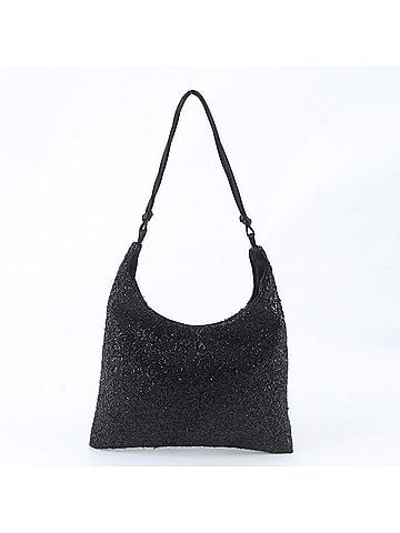 Prada Prada Glitter One-Shoulder Bag Handbag Black Brand Women's (view 1)