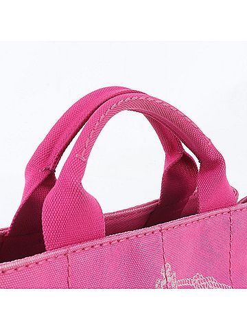 Prada Prada Canapa handbag/tote bag, pink, brand name, women's. (view 2)
