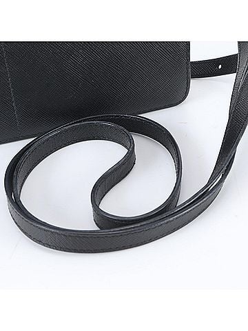 Prada Prada Saffiano Leather Shoulder Bag Crossbody Black Brand Women's (view 2)