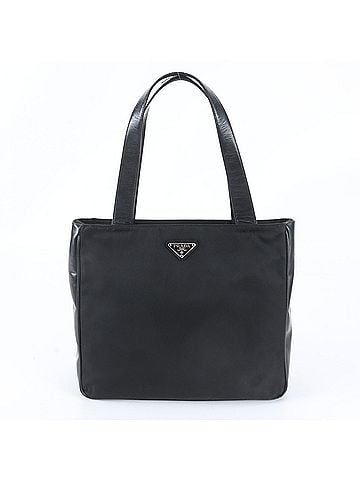 Prada Prada Tessuto Nylon Triangle Logo Leather Tote Bag Handbag Shoulder for Women (view 1)