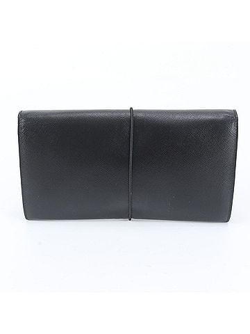 Prada Prada Saffiano Leather Clutch Handbag, Second Pouch, Black, Brand Name, Women's (view 2)